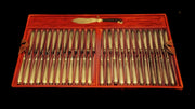 Boin-Taburet:  282pc. Antique French Sterling Silver Flatware Set, 18 Serving Pieces + Chest.