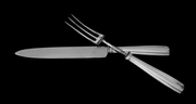Boulenger - 6 Original Art Deco 950 Sterling Silver Flatware Serving Pieces "Betty" Pattern.
