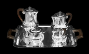 Christofle - 5pc. Original French "Gatsby Era" Art Deco Silver-Plated Tea Set in LIke New Condition - circa 1920s !