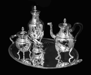 Christofle - 5pc. Silver Plated Original Malmaisson "Empire Style" Tea Set, Like New - Inspection Pieces Available !
