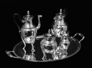 Christofle - 5pc. Silver Plated Original Malmaisson "Empire Style" Tea Set, Like New - Inspection Pieces Available !