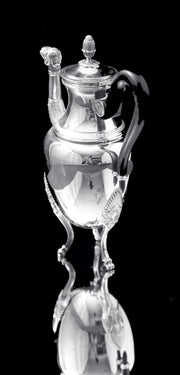 Christofle - 5pc. Silver Plate Empire Style Tea Set with Tray - Museum Quality !