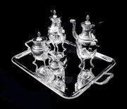 Christofle - 5pc. Silver Plate Empire Style Tea Set with Tray - Museum Quality !