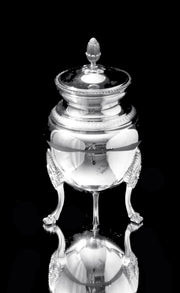 Christofle - 5pc. Silver Plate Empire Style Tea Set with Tray - Museum Quality !