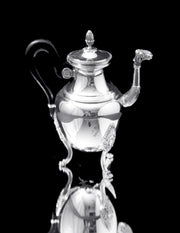 Christofle - 5pc. Silver Plate Empire Style Tea Set with Tray - Museum Quality !