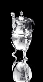 Christofle - 5pc. Silver Plate Empire Style Tea Set with Tray - Museum Quality !