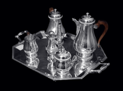 Christofle:  Stunning 6pc. 19th Century Silver Plate Tea Set in Near New Condition !