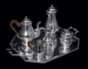Christofle:  Stunning 6pc. 19th Century Silver Plate Tea Set in Near New Condition !