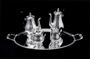Christofle (Gallia) - 5pc. French Antique Silver Plate Tea Set, Museum Quality !