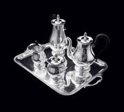 Christofle - 4pc. French Antique Louis XVI Silver Plate Tea Set + Tray, MINT !