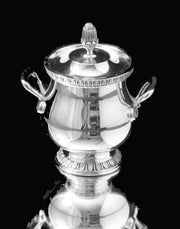 Christofle - 4pc. French Antique Louis XVI Silver Plate Tea Set + Tray, MINT !