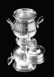 Christofle - 4pc. French Antique Louis XVI Silver Plate Tea Set + Tray, MINT !