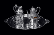 Gallia (Christofle): 5pc Antique French 19th Century Silver Plate Tea Set - Like New !