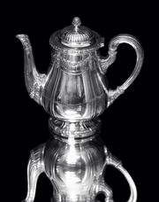 Gallia (Christofle): 5pc Antique French 19th Century Silver Plate Tea Set - Like New !