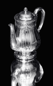 Gallia (Christofle): 5pc Antique French 19th Century Silver Plate Tea Set - Like New !