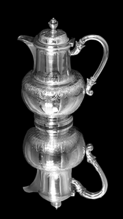 Odiot - 5pc Antique French 19th Century Sterling Silver and Vermeil Tea Set in Near New Condition !
