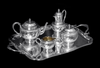 Odiot - 5pc Antique French 19th Century Sterling Silver and Vermeil Tea Set in Near New Condition !