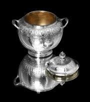 Odiot - 5pc Antique French 19th Century Sterling Silver and Vermeil Tea Set in Near New Condition !