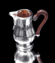 Puiforcat (Hermes): 4pc. Antique French Louis XVI Sterling Silver Tea Set + Tetard Sterling Serving Tray - MINT !