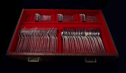 Puiforcat (Hermes) - 306 pcs. Antique French Sterling Silver Flatware Set, 18 Serving Pieces + Storage Chest & No Monograms!