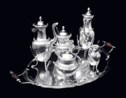 Puiforcat (Hermes) - Stunning 6pc. Antique French Sterling Silver Tea Set, Empire Style, No Monograms !