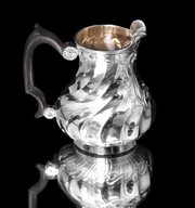 Risler & Carre - 5pc. Antique 19th Century French Sterling Silver & Vermeil Tea Set + Christofle Serving Tray !