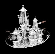Boin-Taburet:  6pc. Antique French 950 Sterling Silver Tea Set - Like New!