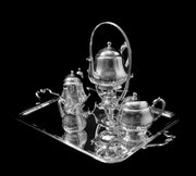 Christofle - 5pc. Silver Plated Louis XV Tea Set - Noble Crown, Like New !