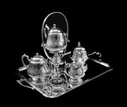 Christofle - 5pc. Silver Plated Louis XV Tea Set - Noble Crown, Like New !