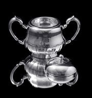 Christofle - 5pc. Silver Plated Louis XV Tea Set - Noble Crown, Like New !