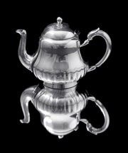 Christofle - 5pc. Silver Plated Louis XV Tea Set - Noble Crown, Like New !