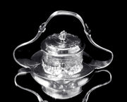 Orfevre Gallia - 7pc. Extremely Rare, Original French Art Nouveau Silver Plate Tea Set Including Serving Tray and “Carnation” hors-d'œuvre Serving Platter !