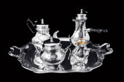 Odiot Henin - 5pc. Antique French 950 Sterling Silver Louis XVI Tea Set with Serving Tray - Museum Quality!