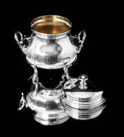 Odiot Henin - 5pc. Antique French 950 Sterling Silver Louis XVI Tea Set with Serving Tray - Museum Quality!