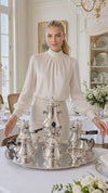 Boin-Taburet & Faberge, - 8pc. French 950 Sterling Silver Tea Set + 6 Faberge Egg Espresso Cups - MAGNIFICENT !