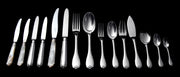 Puiforcat (Hermes) - 288pc. Antique French Sterling Silver Flatware Set, Vauban, Excellent Condition, No Monograms + Storage Cabinet  !