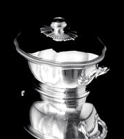 Puiforcat (Hermes) - 4pc. Antique French 950 Sterling Silver Covered Soup / Stew Tureen with Presentation Platter - LIKE NEW!