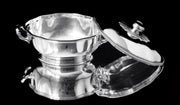 Puiforcat (Hermes) - 4pc. Antique French 950 Sterling Silver Covered Soup / Stew Tureen with Presentation Platter - LIKE NEW!
