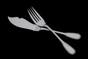 Ravinet Denfert - 120pc. Antique French 950 Art Deco Sterling Silver Flatware Set, No Monograms.