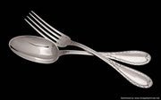 Lapparra - 111pc.(Service for 18) Antique French Sterling Silver Flatware Set + Storage Chest
