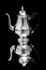 French - 4pc Antique 950 Sterling Silver Tea Set + Christofle Tray