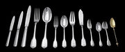 Lapparra - 204pcs. Antique Louis XV French 950 Sterling Silver Flatware Set + Storage Chest