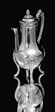 Doutre Roussel - 5pc Antique French 950 Sterling Silver Tea Set + Serving Tray