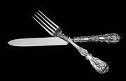 Italian - 206pc. Sterling Silver Flatware Set, "Frances 1" Pattern by "A. CESA S.C." + Storage Trays