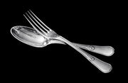 Puiforcat (Hermes) - 246pc French 950 Sterling Silver & Vermeil Flatware Set + Chest, Silver, Gold