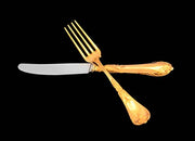 Societe Parisienne d'Orfevrerie (Odiot) - 184pc. French Gold Plated Sterling Silver (Vermeil) Flatware Set + Cabinet