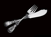 Italian - 206pc. Sterling Silver Flatware Set, "Frances 1" Pattern by "A. CESA S.C." + Storage Trays