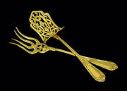 Caron - 197pc. Antique French 950 Sterling Silver & Vermeil Flatware Set, Marly Pattern !