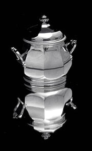 Tetard Freres - 6pc. French Original Art Deco (Gatsby Era) 950 Sterling Silver Tea Set + Storage Wraps, Museum Quality.
