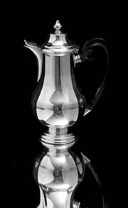 French - 4pc Antique 950 Sterling Silver Tea Set + Christofle Tray